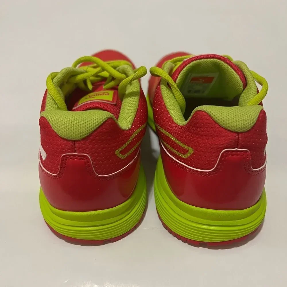 Puma Kids Big Girl pink/Green shoes size 4